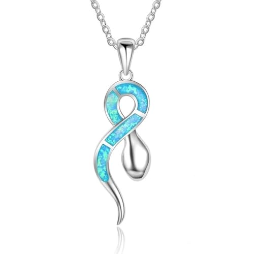 SKJUBLPG Bohemian-Halskette mit ovalem Anhänger für Damen und Mädchen, oval, weiß-blau, Party-Charm-Schmuck, Verlobung, Ehering-Zubehör, Einstellbar, Kristall SKJUBLPG Bohemian-Halskette mit ovalem Anhänger für Damen und Mädchen, oval, weiß-blau, Party-Charm-Schmuck, Verlobung, Ehering-Zubehör, Einstellbar, Kristall von SKJUBLPG