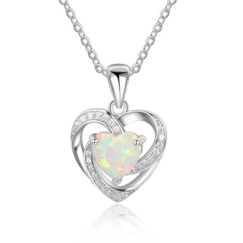 SKJUBLPG Bohemian-Halskette mit ovalem Anhänger für Damen und Mädchen, oval, weiß-blau, Party-Charm-Schmuck, Verlobung, Ehering-Zubehör, Einstellbar, Kristall von SKJUBLPG