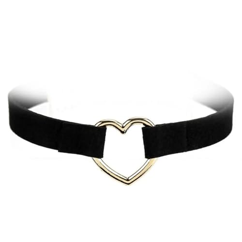 SKJUBLPG Choker-Halskette für Damen, Teenager, Mädchen, mit Nieten, Herz, Kreuz, Rock, Modeschmuck, Einstellbar, Kristall SKJUBLPG Choker-Halskette für Damen, Teenager, Mädchen, mit Nieten, Herz, Kreuz, Rock, Modeschmuck, Einstellbar, Kristall von SKJUBLPG