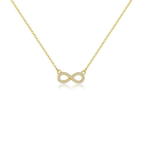 SKJUBLPG Damen-Halskette, 925, transparent, modisch, luxuriös, schön, stapelbar, vielseitig, Einstellbar, Kristall von SKJUBLPG