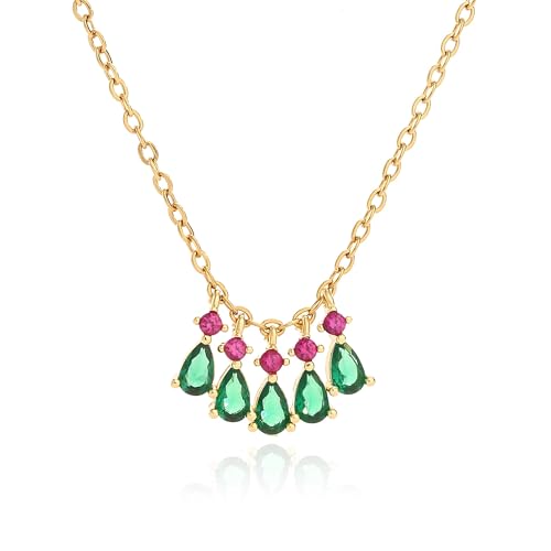 SKJUBLPG Damen-Halskette in Tropfenform, schlicht, elegant, Accessoire für Frauen, Hochzeitsschmuck, Einstellbar, Kristall von SKJUBLPG