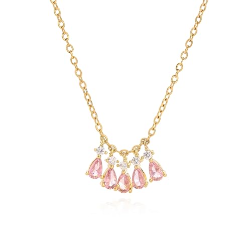 SKJUBLPG Damen-Halskette in Tropfenform, schlicht, elegant, Accessoire für Frauen, Hochzeitsschmuck, Einstellbar, Kristall von SKJUBLPG
