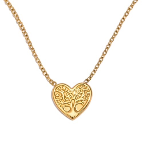 SKJUBLPG Damen-Halskette mit Herzanhänger, exquisiter Schmuck, schöne und vielseitige Halskette, die zusammen getragen werden kann, Einstellbar, Kristall von SKJUBLPG