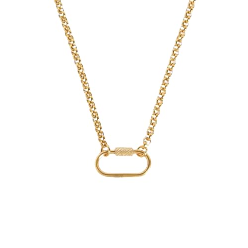 SKJUBLPG Damen-Halskette mit Karabinerhaken Jungfrau Maria, modisch für den täglichen Gebrauch, Einstellbar, Kristall von SKJUBLPG