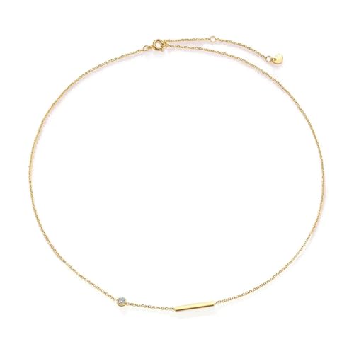 SKJUBLPG Damen-Halskette mit seitlichem Kreuz für Mädchen, exquisite, einfache Choker-Halskette, modische Halskette für den täglichen Gebrauch, Einstellbar, Kristall SKJUBLPG Damen-Halskette mit seitlichem Kreuz für Mädchen, exquisite, einfache Choker-Halskette, modische Halskette für den täglichen Gebrauch, Einstellbar, Kristall von SKJUBLPG