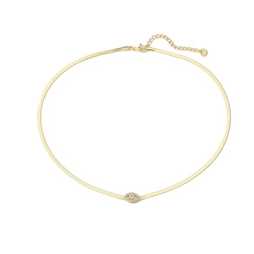 SKJUBLPG Damen-Halsketten, Modeschmuck, trendig, stapelbar, exquisite und vielseitige Halsketten, Einstellbar, Kristall von SKJUBLPG