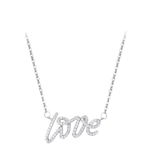SKJUBLPG Elegante Halskette mit 925er-Anhänger für Damen, Hochzeit, Verlobung, feiner Schmuck von SKJUBLPG