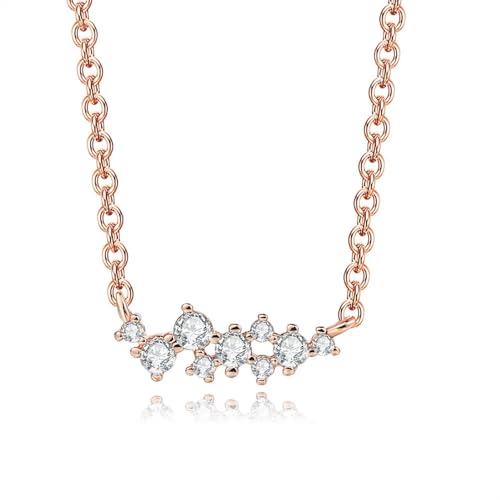 SKJUBLPG Glänzende Halskette mit Anhänger für Damen und Mädchen, 3 Farben, Choker, Party-Modeschmuck, Einstellbar, Kristall SKJUBLPG Glänzende Halskette mit Anhänger für Damen und Mädchen, 3 Farben, Choker, Party-Modeschmuck, Einstellbar, Kristall von SKJUBLPG