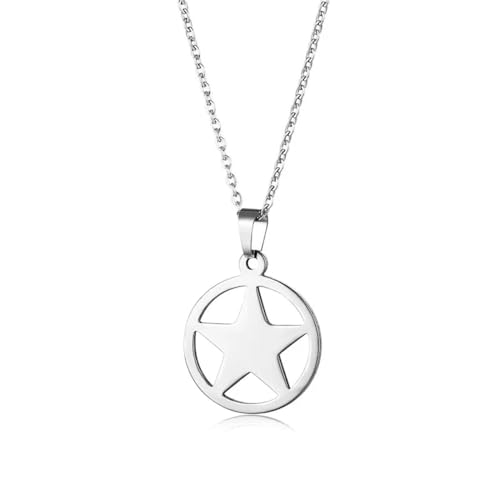 SKJUBLPG Halskette Ketten Schmuck Herren Frauen Anhänger Necklace Hohle Geometrische Halskette von SKJUBLPG