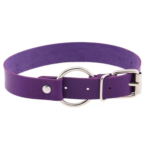 SKJUBLPG Halskette für Damen und Herren, Punk, Gothic, rund, Herz, Stern, personalisierbar, Quaste, Violett, Einstellbar, Kristall von SKJUBLPG