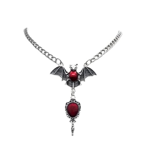SKJUBLPG Halskette mit Kreuz-Anhänger, Gothic-Stil, Hip-Hop-Schmuck, Vintage-Stil, rot, Choker für Damen und Mädchen SKJUBLPG Halskette mit Kreuz-Anhänger, Gothic-Stil, Hip-Hop-Schmuck, Vintage-Stil, rot, Choker für Damen und Mädchen von SKJUBLPG