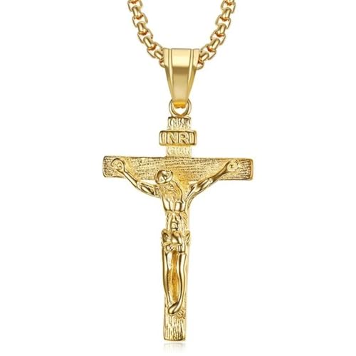 SKJUBLPG Halskette mit Kreuz-Anhänger für Damen und Herren, Modeschmuck, für den täglichen Gebrauch, Einstellbar, Kristall von SKJUBLPG