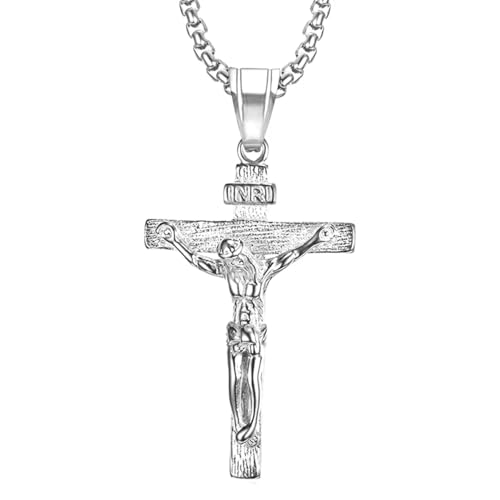 SKJUBLPG Halskette mit Kreuz-Anhänger für Damen und Herren, Modeschmuck, für den täglichen Gebrauch, Einstellbar, Kristall von SKJUBLPG