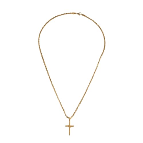 SKJUBLPG Halskette mit Kreuz-Anhänger für Damen und Herren, einfacher Schmuck, Einstellbar, Kristall von SKJUBLPG