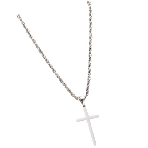 SKJUBLPG Halskette mit Kreuz-Anhänger für Damen und Herren, einfacher Schmuck, Einstellbar, Kristall von SKJUBLPG