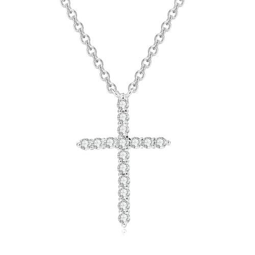 SKJUBLPG Halskette mit Kreuz-Anhänger für Damen und Herren, schlichter Modeschmuck, stilvoll, für den täglichen Gebrauch, Einstellbar, Kristall von SKJUBLPG