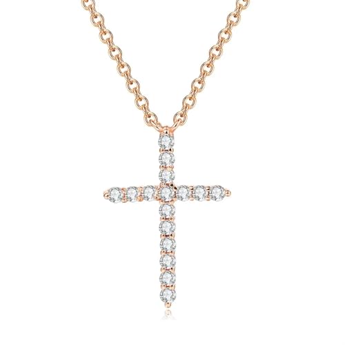 SKJUBLPG Halskette mit Kreuz-Anhänger für Damen und Herren, schlichter Modeschmuck, stilvoll, für den täglichen Gebrauch, Einstellbar, Kristall SKJUBLPG Halskette mit Kreuz-Anhänger für Damen und Herren, schlichter Modeschmuck, stilvoll, für den täglichen Gebrauch, Einstellbar, Kristall von SKJUBLPG