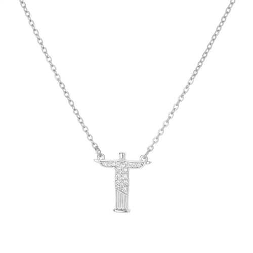 SKJUBLPG Halskette mit Kreuz-Anhänger für Männer und Frauen, trendiger Partyschmuck, schöne und vielseitige Halsketten, die zu jedem Stil getragen werden können, versilbert von SKJUBLPG