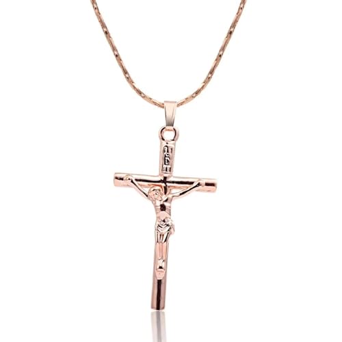 SKJUBLPG Halskette mit Kreuzanhänger, für Damen, Mädchen, Herren, Schmuck, schön, stapelbar, Einstellbar, Kristall von SKJUBLPG