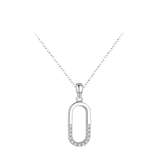 SKJUBLPG Halskette mit einfachem Buchstaben-O-Anhänger, geometrisch, oval, 925, für Damen und Mädchen, feiner Schmuck SKJUBLPG Halskette mit einfachem Buchstaben-O-Anhänger, geometrisch, oval, 925, für Damen und Mädchen, feiner Schmuck von SKJUBLPG