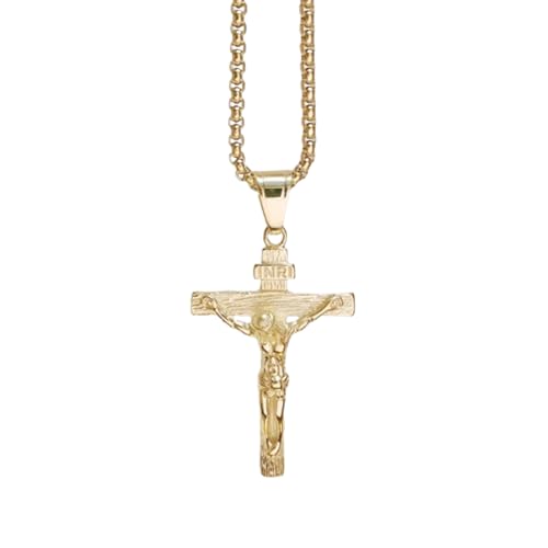 SKJUBLPG Herren-Halskette mit Kreuz-Anhänger, Unisex, Schmuck, modische Halskette für den täglichen Gebrauch, Einstellbar, Kristall SKJUBLPG Herren-Halskette mit Kreuz-Anhänger, Unisex, Schmuck, modische Halskette für den täglichen Gebrauch, Einstellbar, Kristall von SKJUBLPG