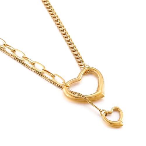 SKJUBLPG Kn197616-Z Vintage-Halsband, modisch, Punk, mehrschichtige Halskette, Trend, Damen, Herren, Schmuck von SKJUBLPG