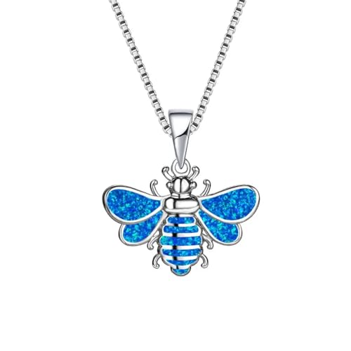 SKJUBLPG Modeschmuck Blumen-Halskette für Damen, Accessoires, Party, Mädchen, niedlicher blauer Anhänger, Einstellbar, Kristall SKJUBLPG Modeschmuck Blumen-Halskette für Damen, Accessoires, Party, Mädchen, niedlicher blauer Anhänger, Einstellbar, Kristall von SKJUBLPG