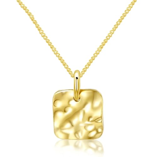 SKJUBLPG Modische, schlichte, quadratische Anhänger-Halskette, Hochzeitszubehör, exquisit, vielseitig, kann gestapelt getragen werden von SKJUBLPG