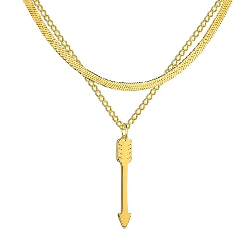 SKJUBLPG Modische Halskette mit Pfeil-Anhänger für Damen und Herren, einzigartiger Anhänger, schlichter Schmuck, Halsband für Mädchen, Einstellbar, Kristall SKJUBLPG Modische Halskette mit Pfeil-Anhänger für Damen und Herren, einzigartiger Anhänger, schlichter Schmuck, Halsband für Mädchen, Einstellbar, Kristall von SKJUBLPG