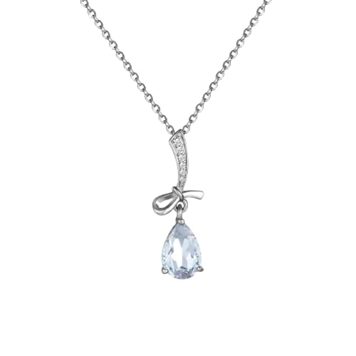 SKJUBLPG Modische Halskette mit Wassertropfen-Anhänger für Damen und Mädchen, elegantes Hochzeitsschmuck-Accessoire, Einstellbar, Kristall von SKJUBLPG