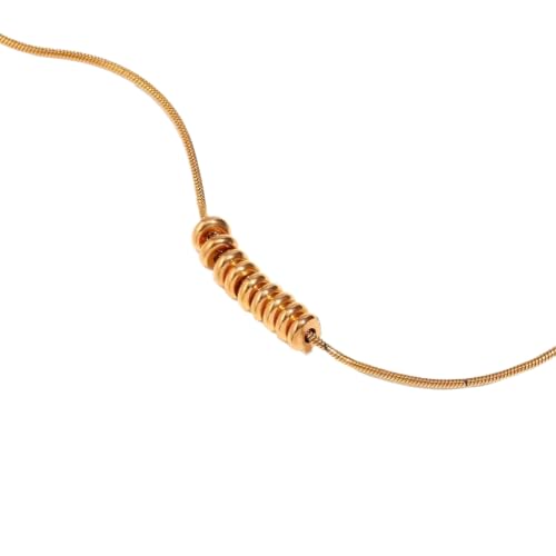 SKJUBLPG Schlangenkette, Perlen, Anhänger, Halskette, einfach, für Damen, modisch, für den täglichen Gebrauch, Einstellbar, Kristall von SKJUBLPG