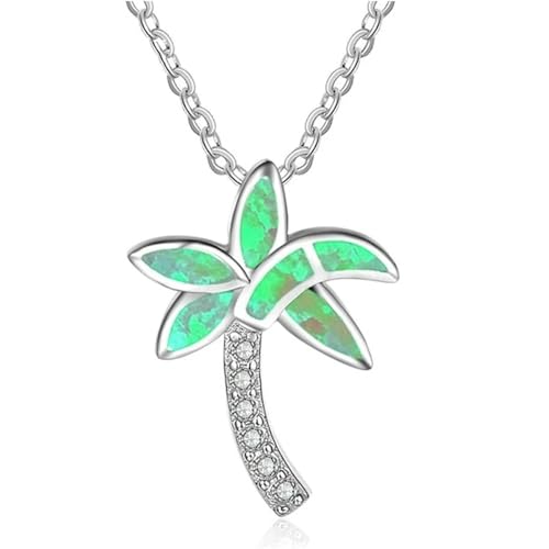SKJUBLPG Süße Kokosnussbaum-Halskette, Damenschmuck, Accessoires, Mädchen, modisch, kann schön und vielseitig getragen werden, Einstellbar, Kristall SKJUBLPG Süße Kokosnussbaum-Halskette, Damenschmuck, Accessoires, Mädchen, modisch, kann schön und vielseitig getragen werden, Einstellbar, Kristall von SKJUBLPG