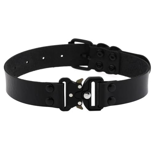 SKJUBLPG Verschiedene Arten von Halsketten und Anhängern für Damen und Herren, Punk, Gothic, schwarze Halskette, cooles Halsband, Einstellbar, Kristall von SKJUBLPG