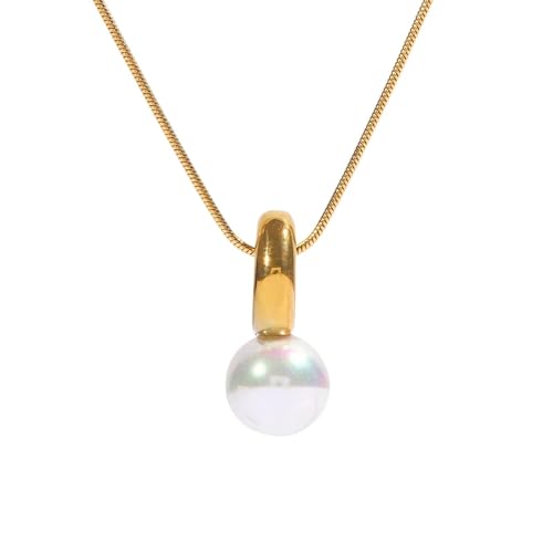 SKJUBLPG Weiße Vintage-Perlenkette, eine modische Halskette für den täglichen Gebrauch von SKJUBLPG