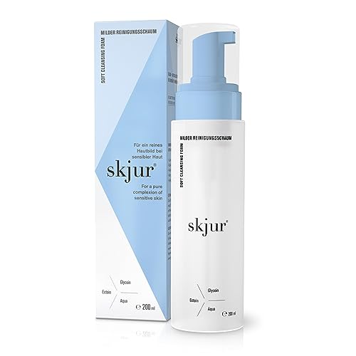 Skjur milder Reinigungsschaum Gesicht - Gesichtsreinigung für empfindliche Haut - mit Ectoin & Glycoin - Gesichtspflege für jeden Tag - Cleanser & Face Wash Women - Face Care - vegane Skincare (200ml) von SKJUR