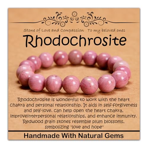 SKKIKHYBPO Armband mit natürlichem Heilstein, handgefertigt, dehnbar, elastisch, Stressabbau, Kristallschmuck für Damen und Herren, 4 mm, schwarzer Onyx, 4 mm, 4 mm, Stein von SKKIKHYBPO