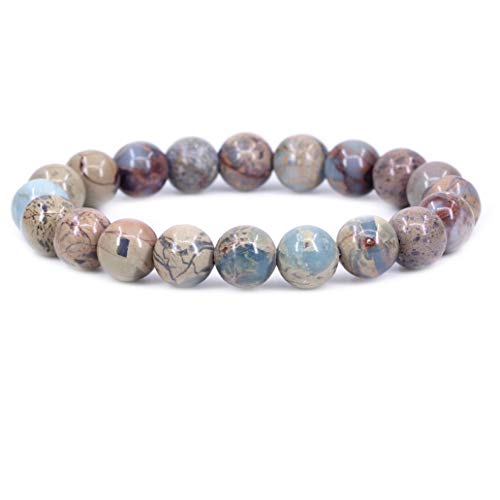 SKKIKHYBPO Modisches Stretch-Armband für Damen und Herren, 10 mm, runde Perlen, Jaspis, 17,8 cm, Unisex, Stein SKKIKHYBPO Modisches Stretch-Armband für Damen und Herren, 10 mm, runde Perlen, Jaspis, 17,8 cm, Unisex, Stein von SKKIKHYBPO