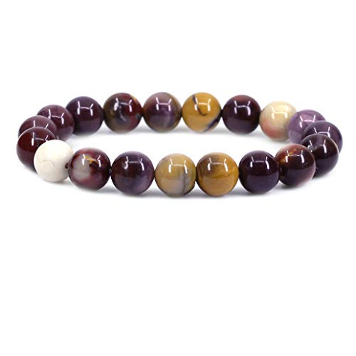 SKKIKHYBPO Modisches Stretch-Armband für Damen und Herren, 10 mm, runde Perlen, Jaspis, 17,8 cm, Unisex, Stein SKKIKHYBPO Modisches Stretch-Armband für Damen und Herren, 10 mm, runde Perlen, Jaspis, 17,8 cm, Unisex, Stein von SKKIKHYBPO