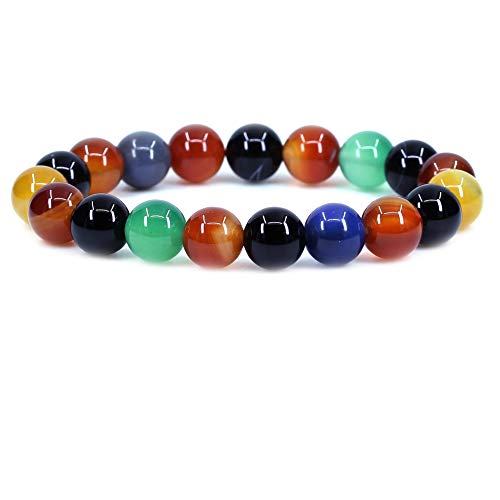 SKKIKHYBPO Modisches Stretch-Armband für Damen und Herren, 10 mm, runde Perlen, Jaspis, 17,8 cm, Unisex SKKIKHYBPO Modisches Stretch-Armband für Damen und Herren, 10 mm, runde Perlen, Jaspis, 17,8 cm, Unisex von SKKIKHYBPO