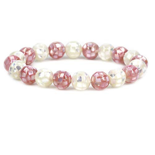 SKKIKHYBPO Modisches Stretch-Armband für Damen und Herren, 10 mm, runde Perlen, Jaspis, 17,8 cm, Unisex von SKKIKHYBPO