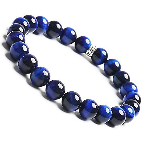 SKKIKHYBPO Natürliches Stretch-Armband mit Heilsteinen, 4/6/8 mm, Halbedelstein-Armband für Männer und Frauen, Stressabbau, Kristallschmuck, 4 mm, Stein von SKKIKHYBPO