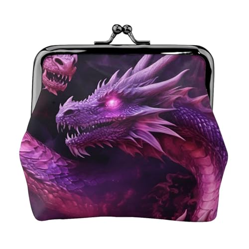 3D-Geldbörse mit magischem Drachenschuppen-Druck, exquisit, vielseitig, Kussschloss, Münzgeldbörse, niedlich, klein, Reißverschluss, Geldbörse für Münzen, Karten von SKKNT