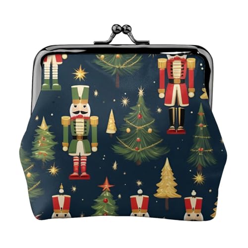 Damen-Nussknacker-Ballett-Weihnachts-Tanz-Druck, exquisit, vielseitig, Kuss-Lock-Münzgeldbörse, niedlich, klein, mit Reißverschluss, für Münzen, Karten von SKKNT