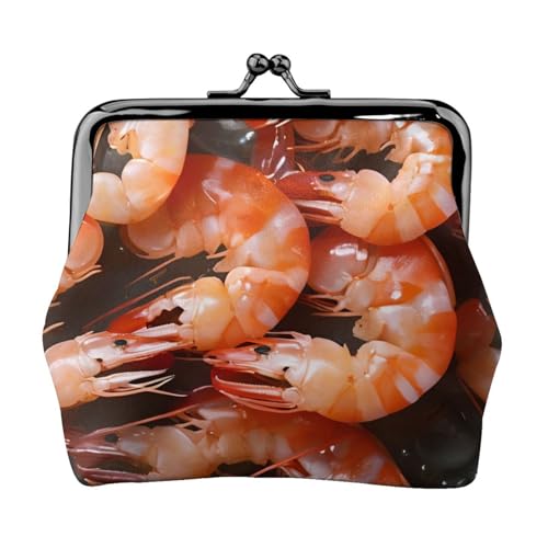 Glutton Shrimps Print Exquisite Vielseitige Kiss Lock Münzbörse Niedlich Kleine Reißverschluss Geldbörse für Münzen Karten von SKKNT