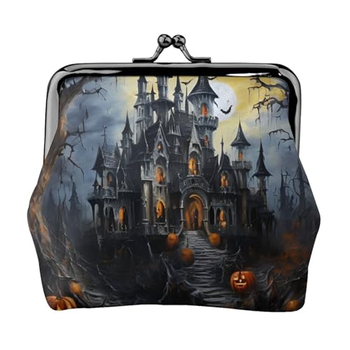 Halloween-Kürbis-Druck, exquisit, vielseitig, Kussschloss, Münzgeldbörse, niedlich, klein, Reißverschluss, Geldbörse für Münzen, Karten von SKKNT