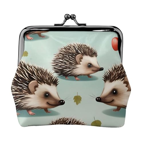 Mehrzweck-Geldbörse mit Reißverschluss für Münzen und Karten, Igel-Design von SKKNT