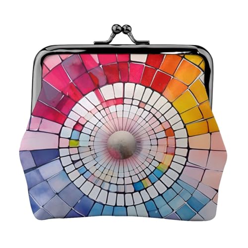 Münzgeldbörse mit gestreiftem Karomuster, exquisit, vielseitig, niedlich, klein, Reißverschluss, für Münzen, Karten von SKKNT