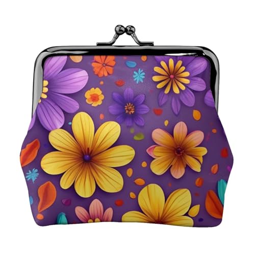 Reißverschluss-Geldbörse mit Reißverschluss - Blumenmuster von SKKNT
