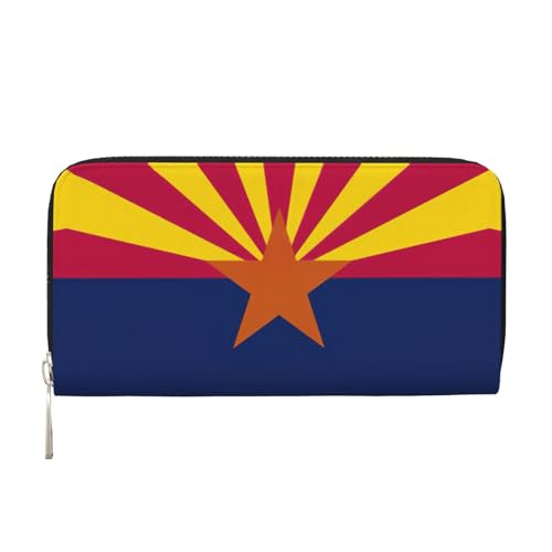 SKKNT Arizona Geldbörse mit Staatsflaggen-Druck, geräumig, trendig, Leder, für Damen, Geldbörse für Freizeit und Reisen, Schwarz, Einheitsgröße, Kunst SKKNT Arizona Geldbörse mit Staatsflaggen-Druck, geräumig, trendig, Leder, für Damen, Geldbörse für Freizeit und Reisen, Schwarz, Einheitsgröße, Kunst von SKKNT