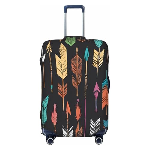 SKKNT Bunte Kunst mit Boho-Pfeil-Druck, waschbar, personalisierbar, Gepäckschutz, Reisegepäckschutz, elastisch, kratzfest, Schwarz, Small SKKNT Bunte Kunst mit Boho-Pfeil-Druck, waschbar, personalisierbar, Gepäckschutz, Reisegepäckschutz, elastisch, kratzfest, Schwarz, Small von SKKNT